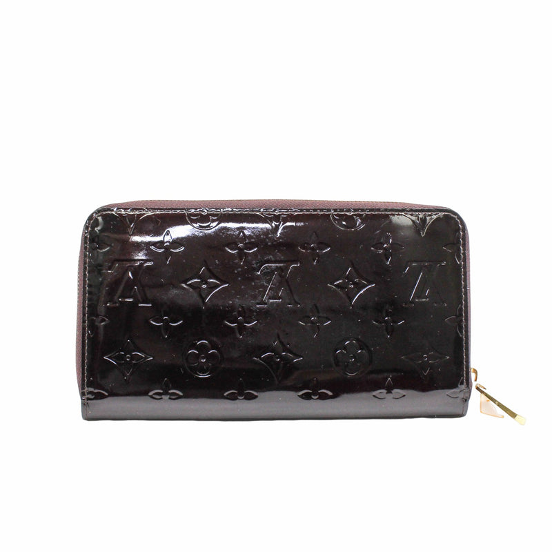 long monogram wallet patent dark red ghw - L'UXE LINK