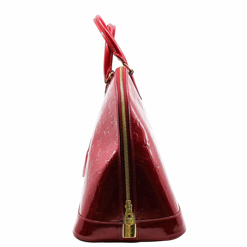alma large  patent leather red ghw - L'UXE LINK