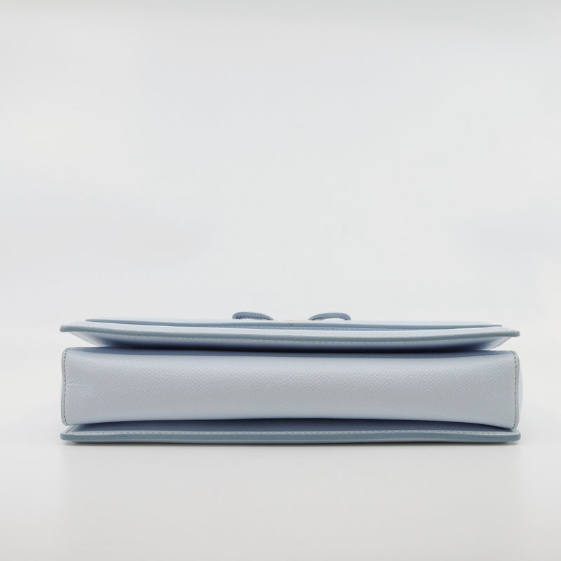 Vala  chain bag leather Light blue ghw