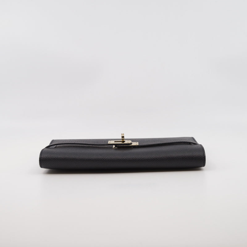 kelly wallet  black rghw epsom - L'UXE LINK