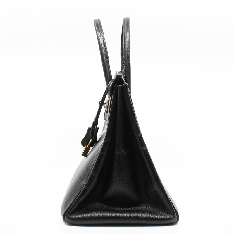 birkin 35 in epsom black ghw P stamp - L'UXE LINK