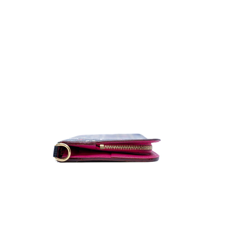 flap long wallet in black multicolour  2012 - L'UXE LINK