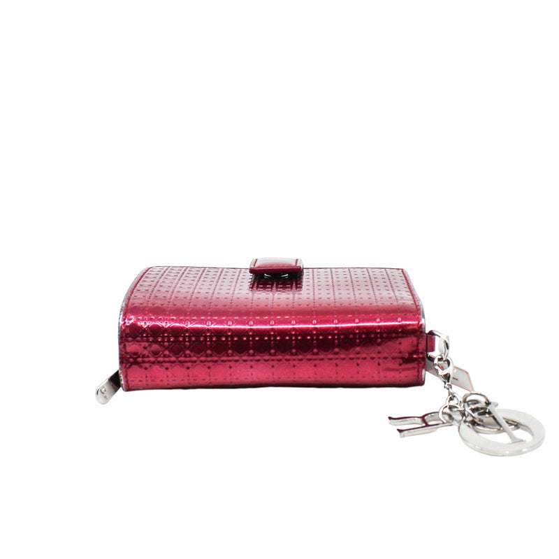 wallet small  patent rose red phw