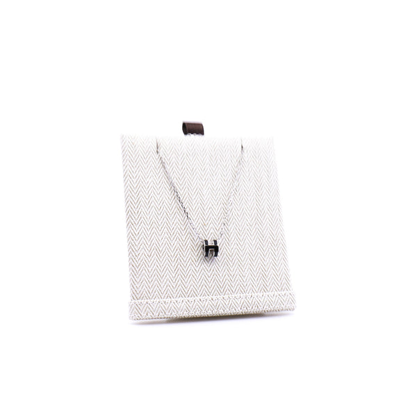 mini pop h necklace in black phw