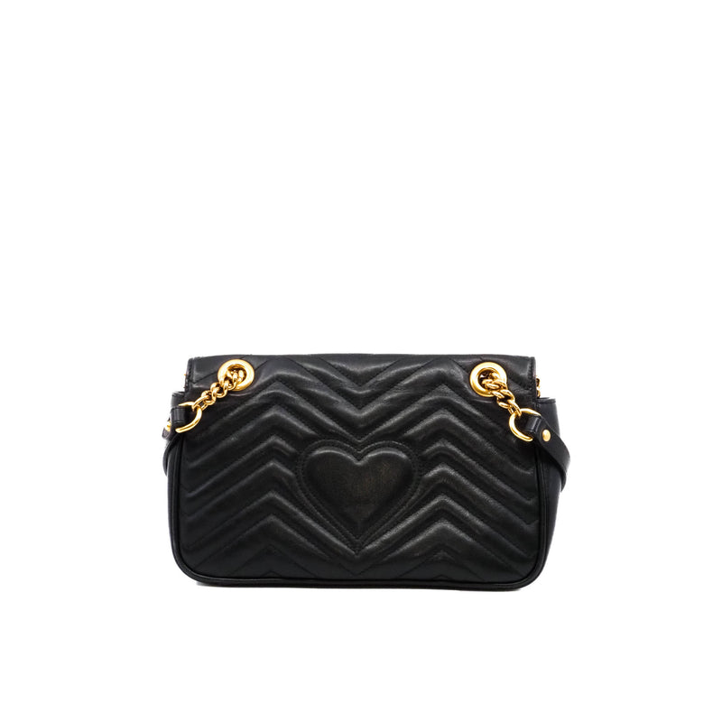 medium marmont in leather black ghw - L'UXE LINK