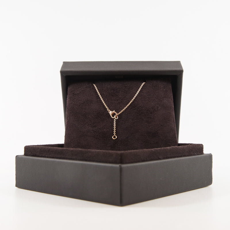 finesse Q 18k rg full diamond necklace - L'UXE LINK