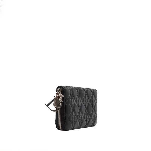 lady long zip wallet in patent black phw #2010 - L'UXE LINK