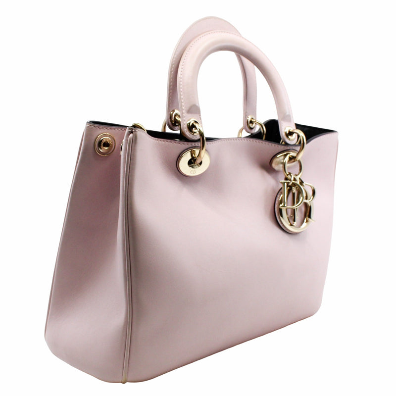 DIORISSIMO TOTE MEDIUM PEBBLED LEATHER PINK SHW