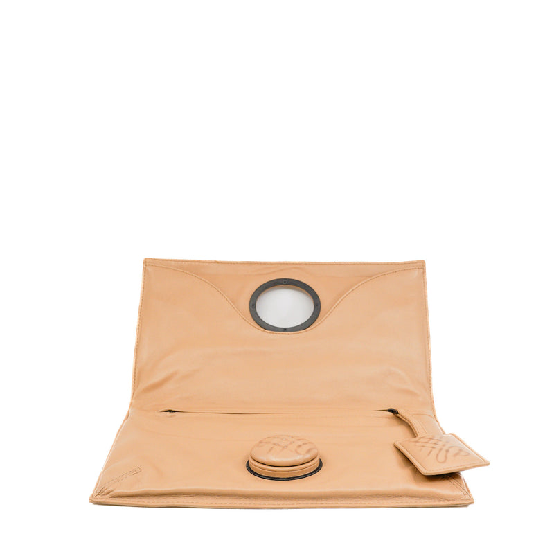 beige flap clutch - L'UXE LINK