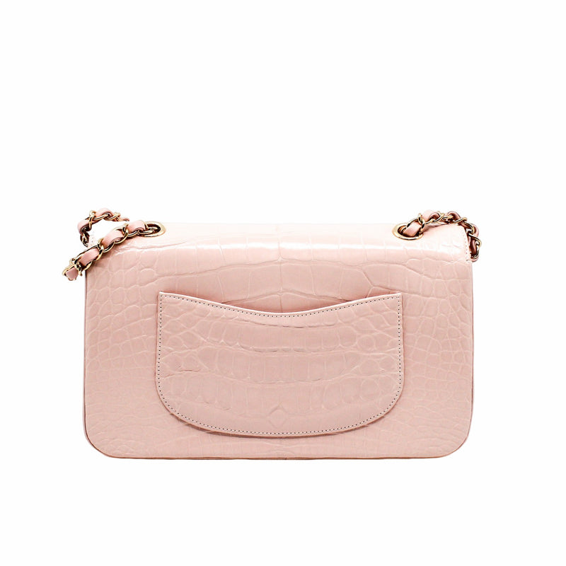 Pink crocodile chanel bag Clearance