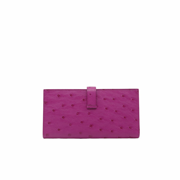 bearn wallet ostrich pink phw - L'UXE LINK