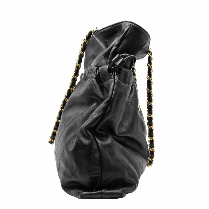 tote bag calfskin black ghw - L'UXE LINK