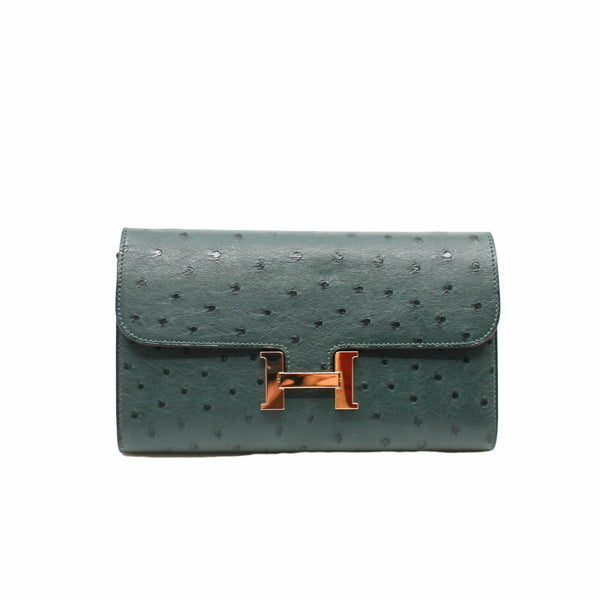 constance to go ostrich dark green ghw Y stamp