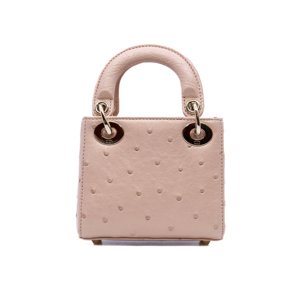 mirco lady in ostrich beige light ghw - L'UXE LINK