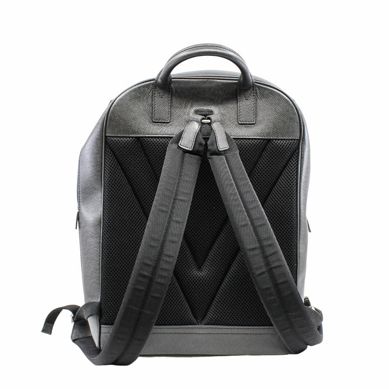 man backpack taiga leather black phw - L'UXE LINK