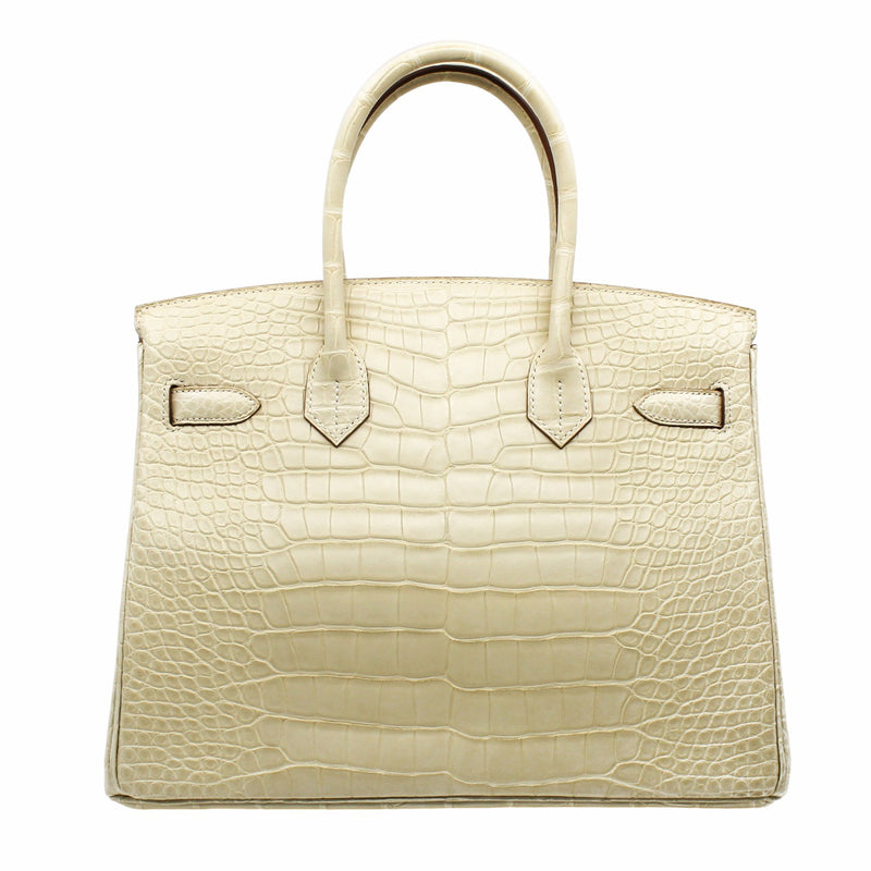 birkin 30 alligator in vannile Y1 phw Zstamp - L'UXE LINK