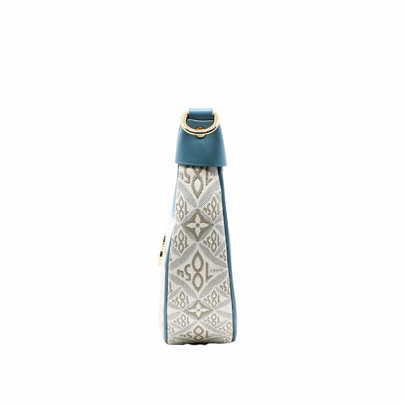 loop   Cowhide-leather trim zippy Blue ghw rrp 3600 - L'UXE LINK