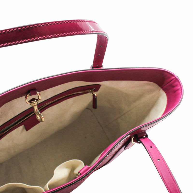 Tote Patent Leather Pink Berry - L'UXE LINK