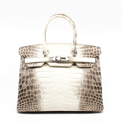 BIRKIN 30 BLANC HIMALAYA NILOTICUS CROCODILE phw stamp T - L'UXE LINK