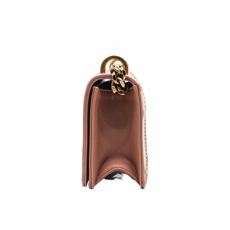 ama small leather beige pink ghw - L'UXE LINK