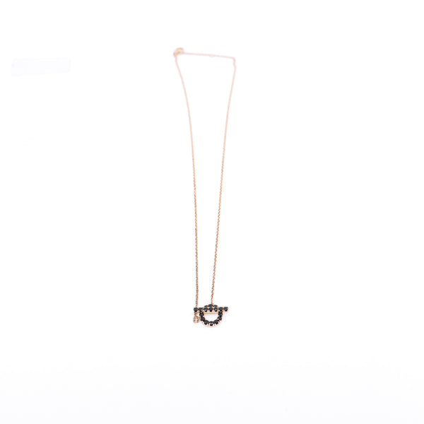 finesse black diamond necklace in 18k wg
