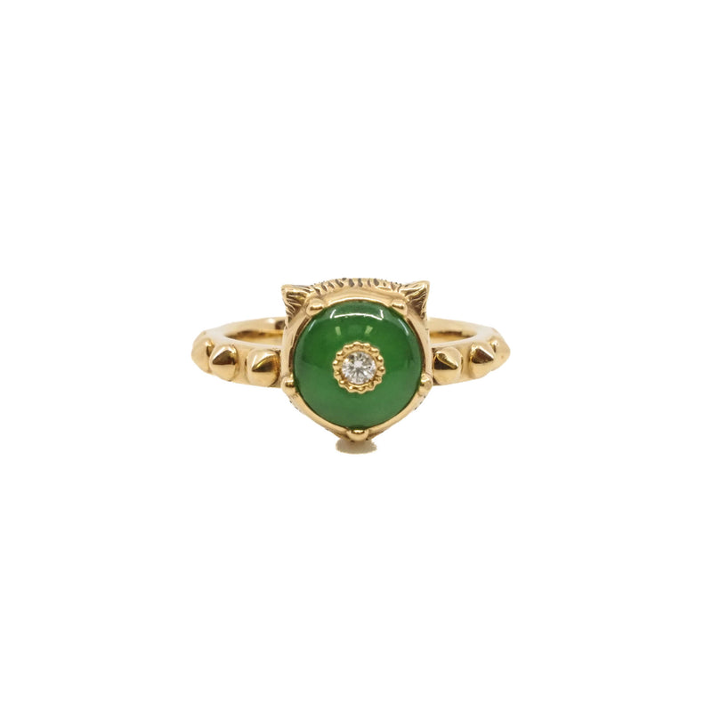 18k green diamond ring - L'UXE LINK