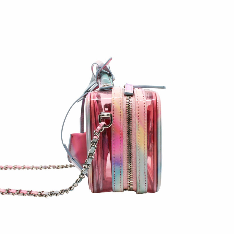 Filigree Vanity Case Small PVC with Lambskin Pink PHW