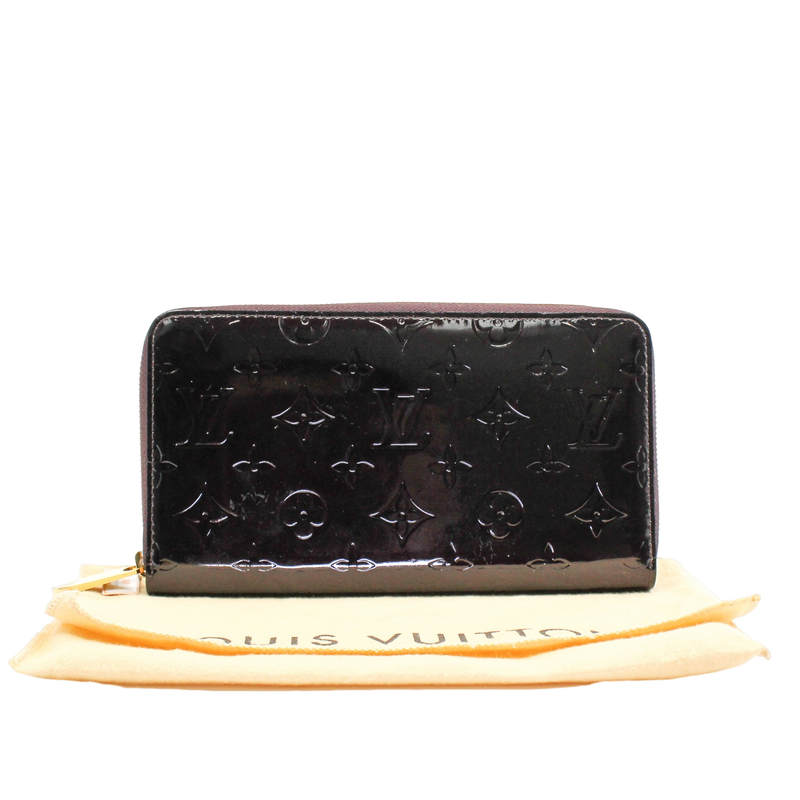 long monogram wallet patent dark red ghw - L'UXE LINK