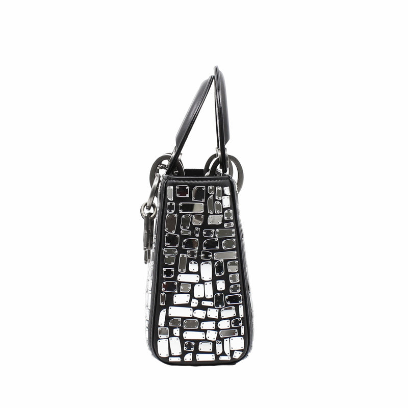lady dior mini mirror with black phw