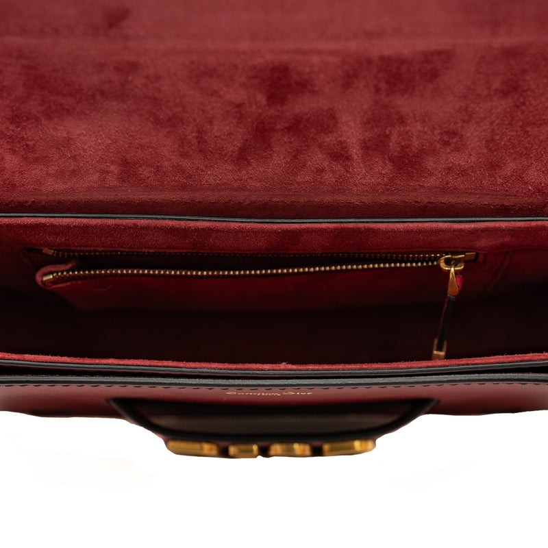 j‘a dior medium shoulder bag in leather red ghw
