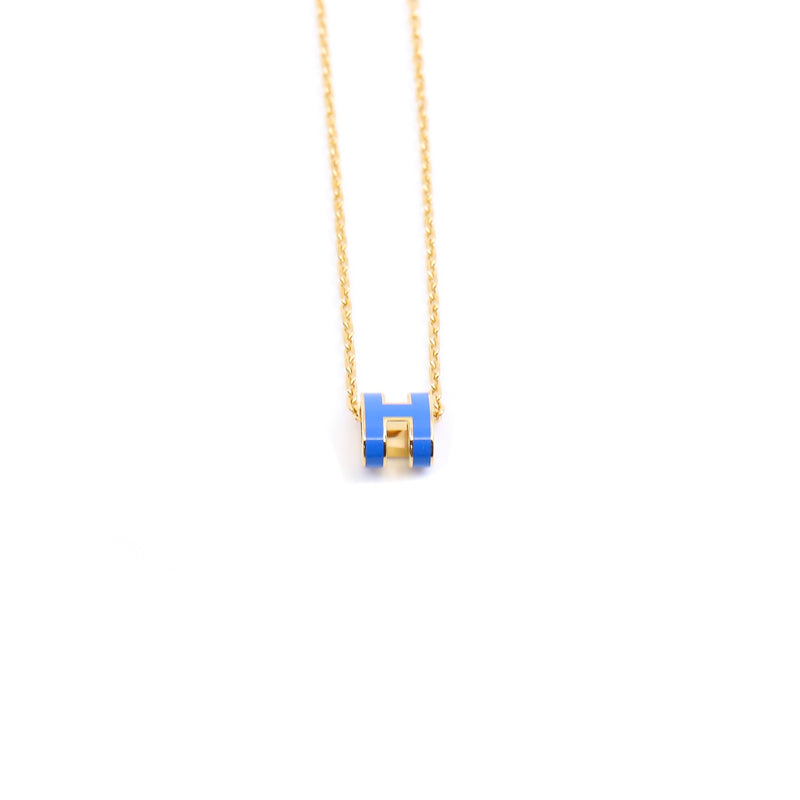 mini pop h necklace in lake blue(blue sature) ghw