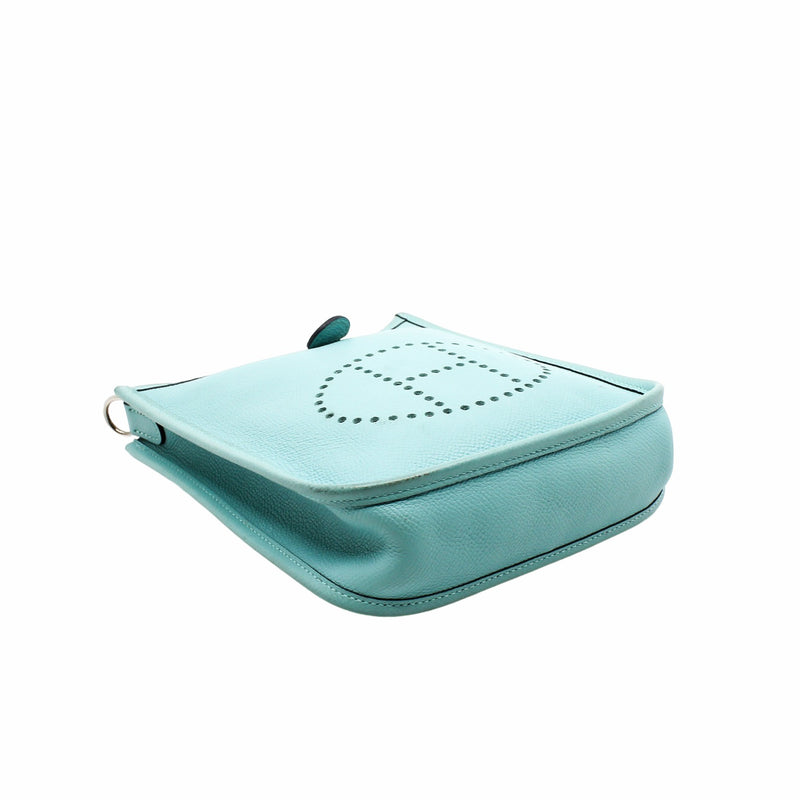 mini evelyne light blue epsom phw c stamp - L'UXE LINK