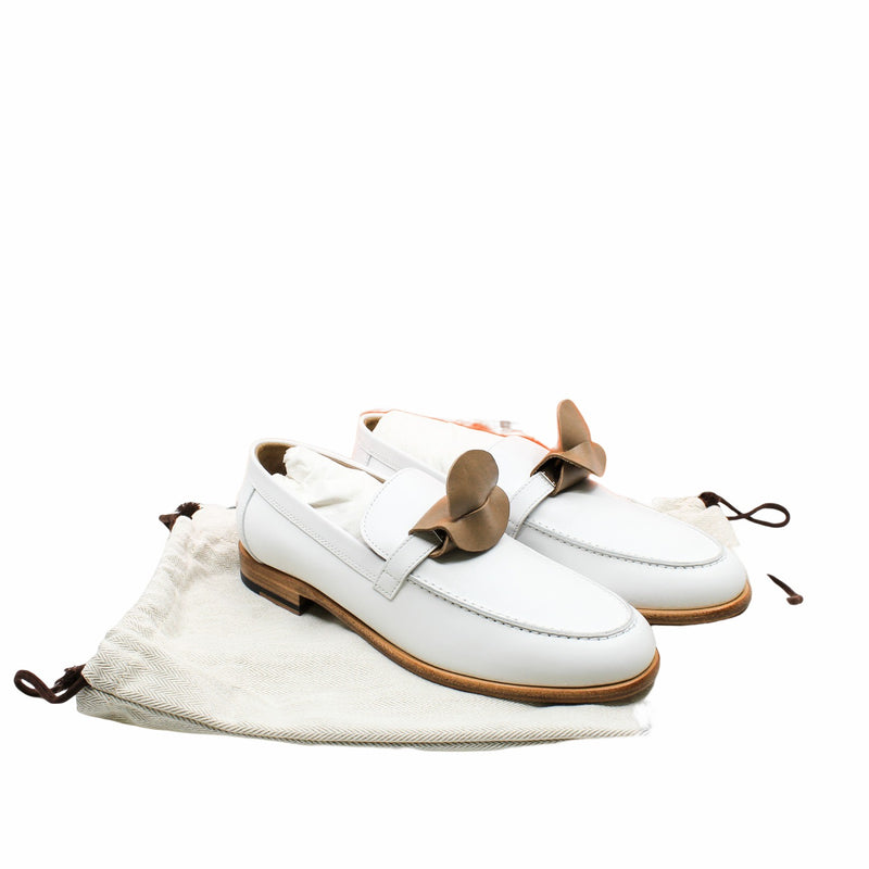 mocassins destin loafer white phw size 38 - L'UXE LINK
