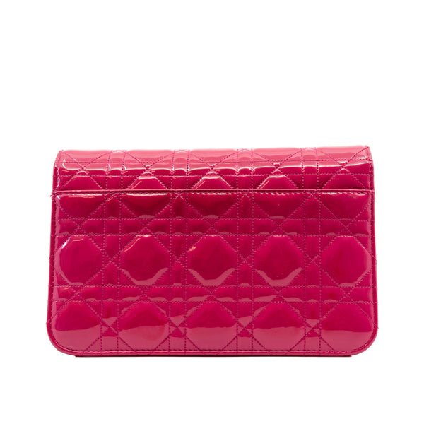 miss dior mini patent hot pink ghw