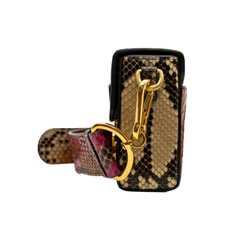 small montaigne box in python beige/red ghw - L'UXE LINK