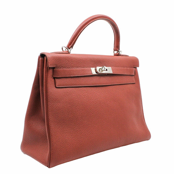 kelly 32cm togo dark red phw M stamp