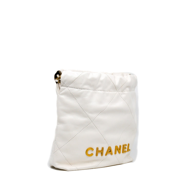 small 22 in leather white ghw#J4X11xxx - L'UXE LINK