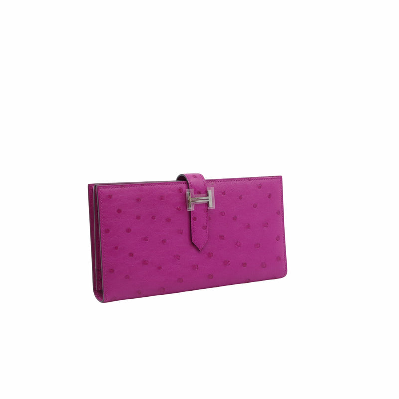 bearn wallet ostrich pink phw - L'UXE LINK