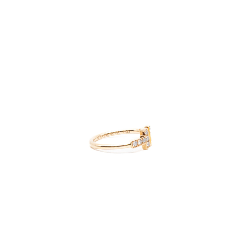 t wire diamond ring in 18k rg #4.5 rrp 4150 - L'UXE LINK