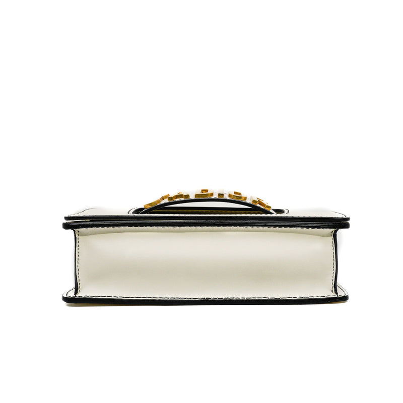 j'a shoulder bag in leather white ghw 2017 - L'UXE LINK