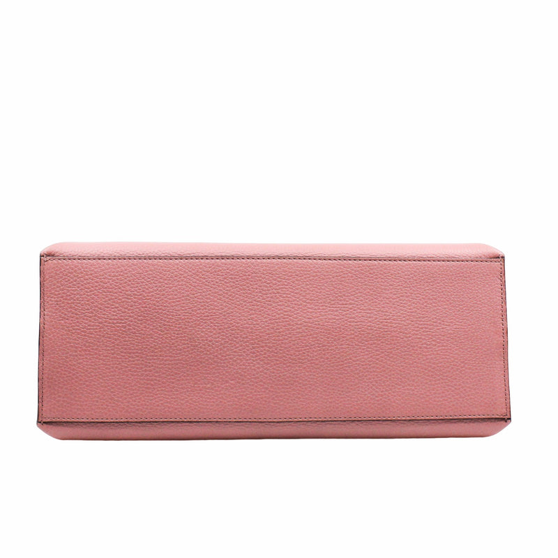 Bamboo Daily Top Handle Bag Leather Pink phw - L'UXE LINK