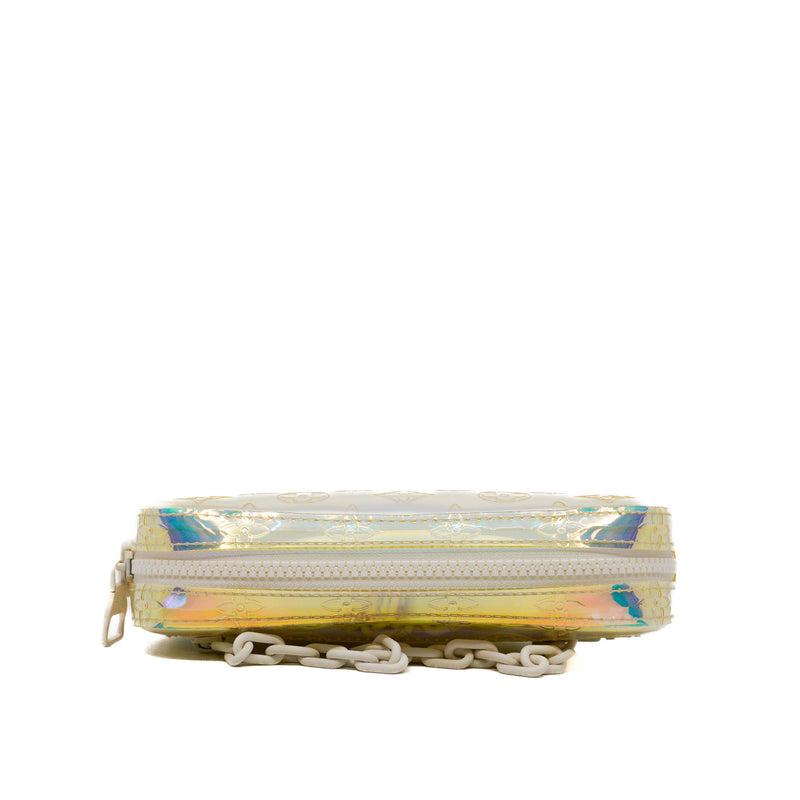 Pochette Volga Iridescent Prism in rainbow pva white phw - L'UXE LINK
