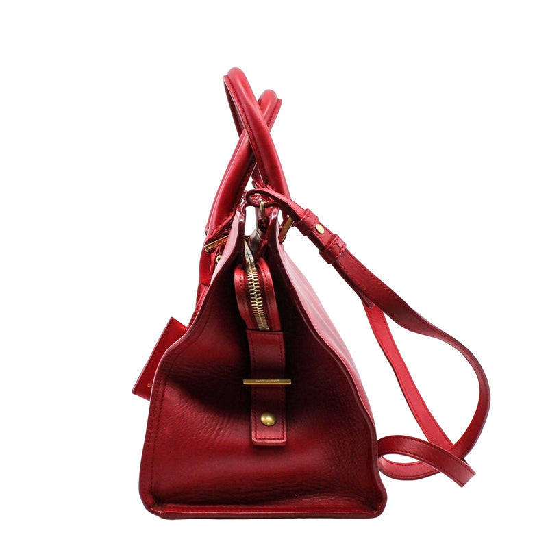 CHYC CABAS TOTE SMALL LEATHER RED GHW - L'UXE LINK