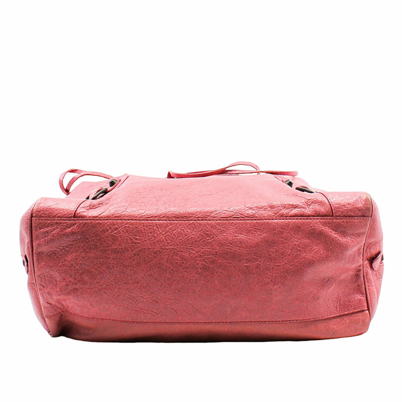 CITY HANDBAG LEATHER PINK