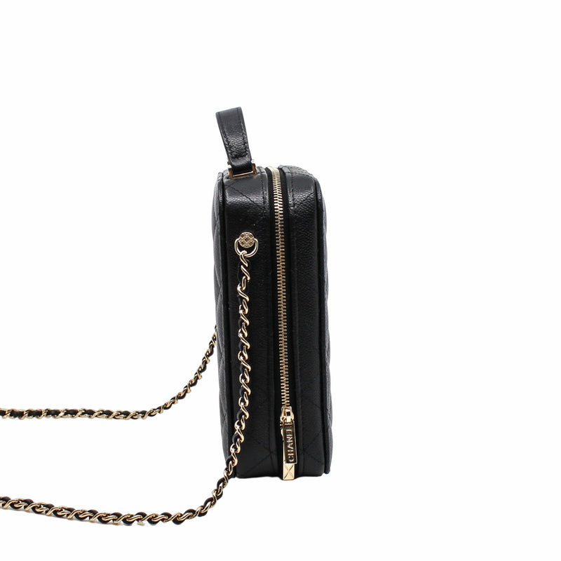 camera case with handle black caviar ghw aktpae72 - L'UXE LINK