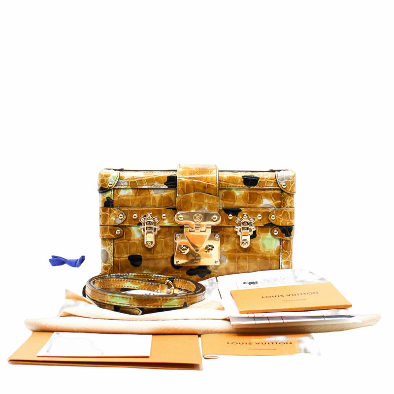PETITE MALLE MIX COLOR POINT CROCODILE YELLOW GHW
