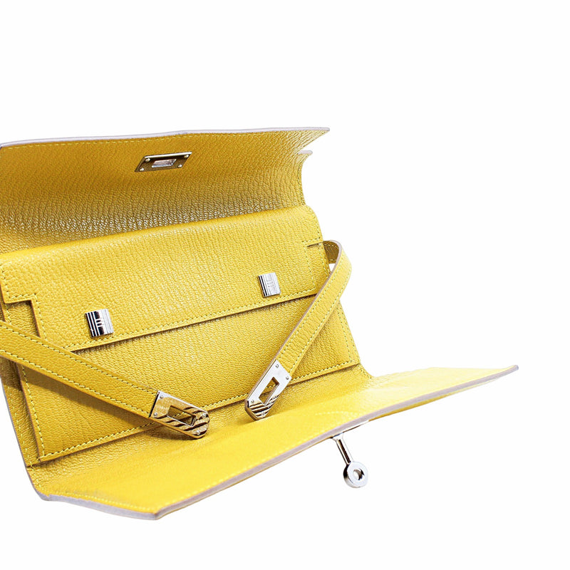 kelly long wallet lemon goat phw B stamp - L'UXE LINK