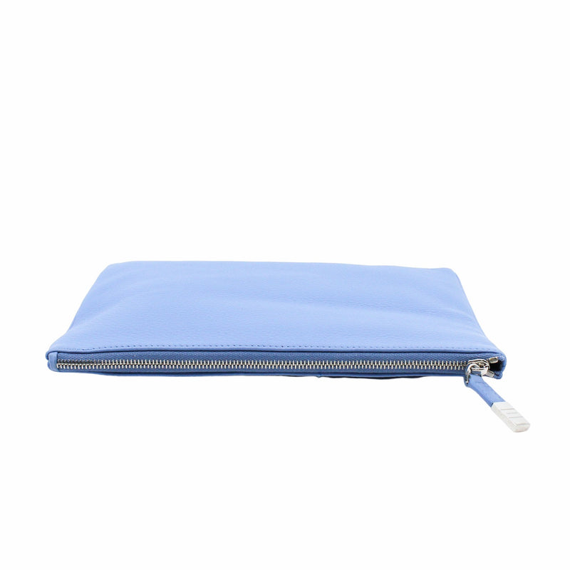 men clutch leather blue phw - L'UXE LINK