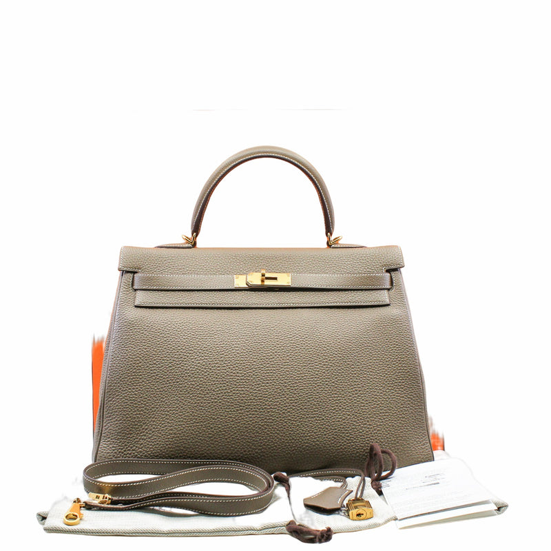 kelly 35b togo etoupe ghw x stamp - L'UXE LINK