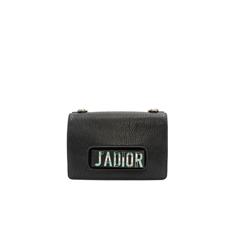 ja dior medium with Lacquer buckle in goat black phw